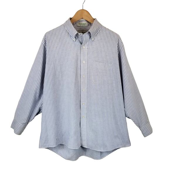 L.L. Bean Men's Striped Button Down Dress Shirt Size XL - Picture 1 of 6